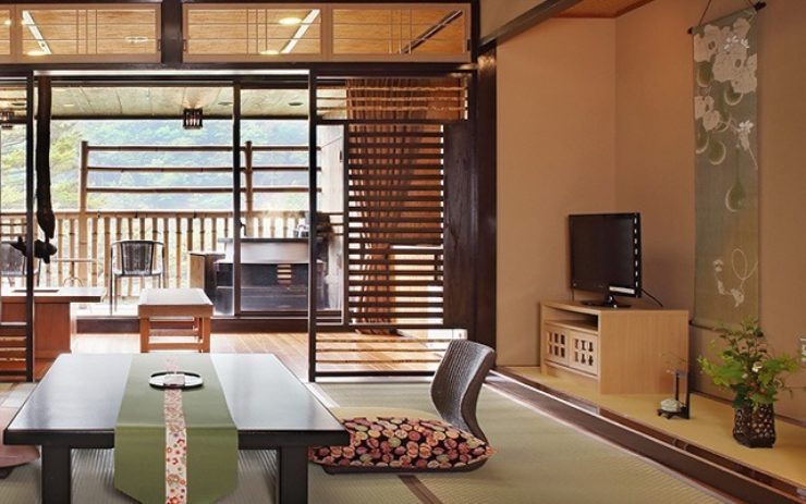 露天風呂付客室の一例(和室)