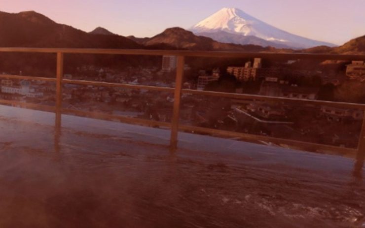 天空野天風呂からの富士山