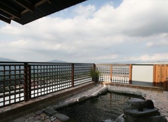 露天風呂の展望風景