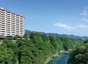 ホテルサンシャイン鬼怒川の渓谷側からの景観