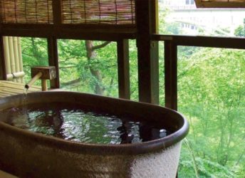 客室露天風呂の一例