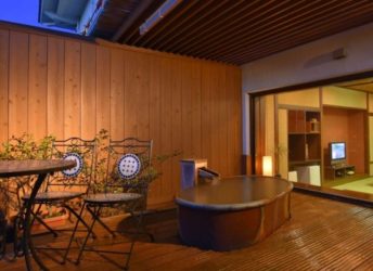 客室露天風呂の一例