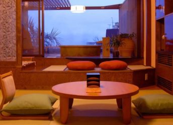 露天風呂付客室の一例