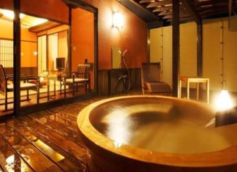 客室露天風呂の一例