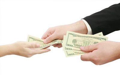 手渡しでチップ