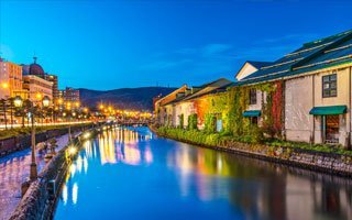 小樽運河の夜景