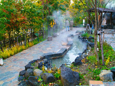 定山渓温泉の景色