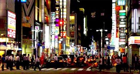 名古屋市繁華街の街並み