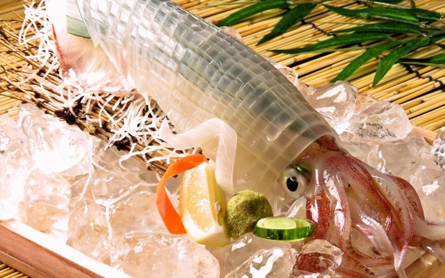呼子イカの刺身
