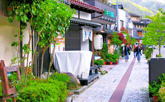 山中温泉の街道