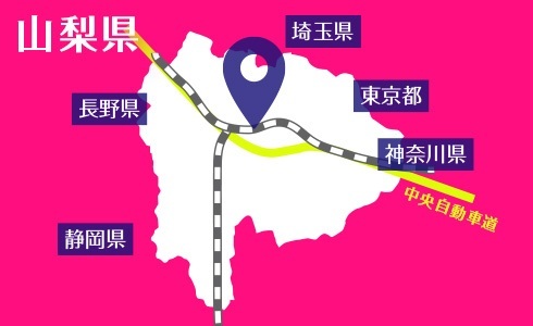 石和温泉の簡易地図