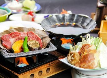 初花月の献立 舞のコースのアップ